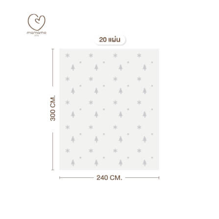 แผ่นรองคลาน จิ๊กซอว์ MAMAMO ชุด CHRISTMAS COLLECTION ลาย WHITE CHRISTMAS เซต 20 แผ่น เกรดพรีเมี่ยม หนา 1.4 CM. พร้อมขอบปิด พร้อมส่ง_0